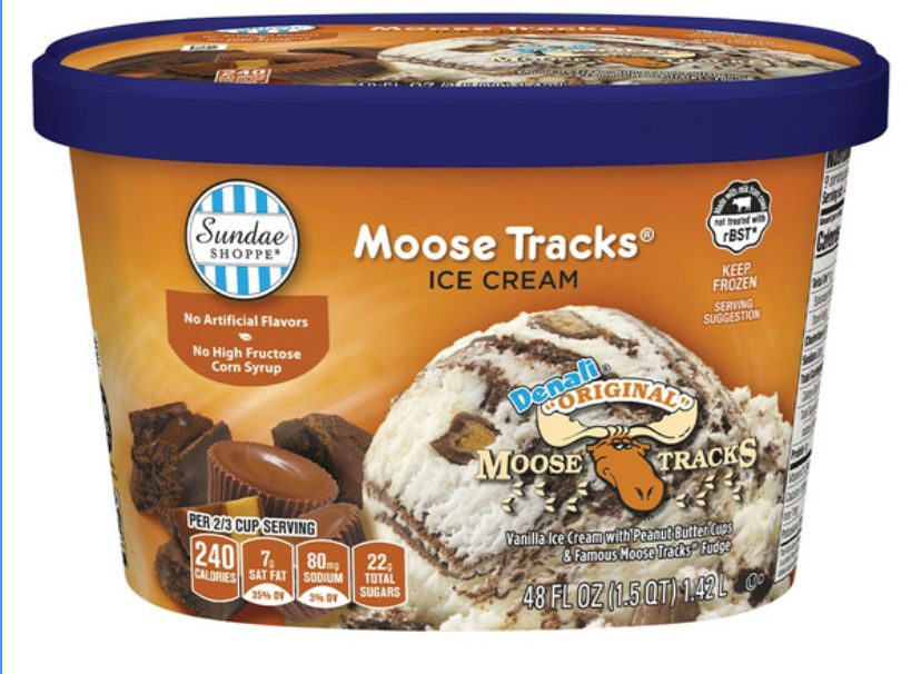 Photo of Moose Tracks ice cream from Aldi.