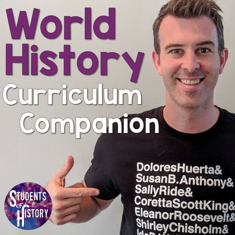 The thumbnail for the new World History podcast.