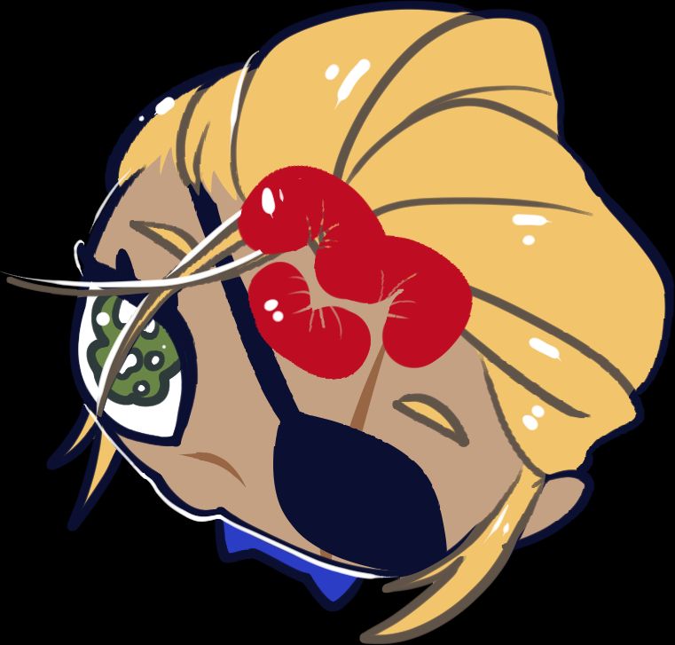 lil guye riol(chibi) based off funny meme, post-kiss mark