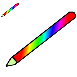 The Neopets item "Rainbow Pencil".