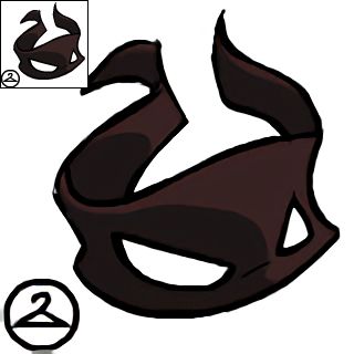 The Neopets item "Peophin Desperado Mask".