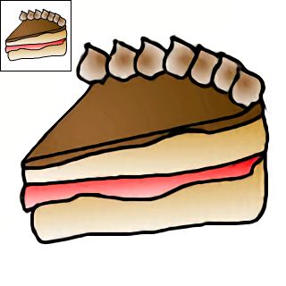 The Neopets item "Chocolate Cake".
