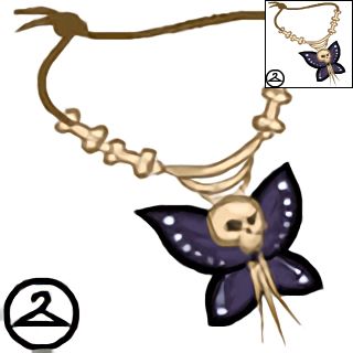 The Neopets item "Haunted Butterfly Necklace".