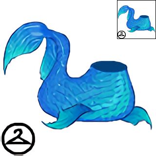The Neopets item "Iridescent Mermaid Tail".
