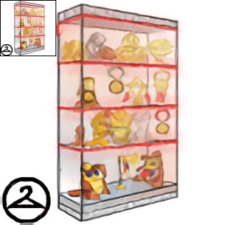 The Neopets item "Virtupets Team Trophy Case".