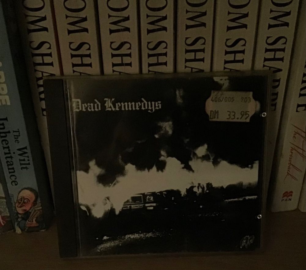 pic of Dead Kennedy's fresh fruit for rotting vegetables CD (still with a German price sticker showing DM33.95)