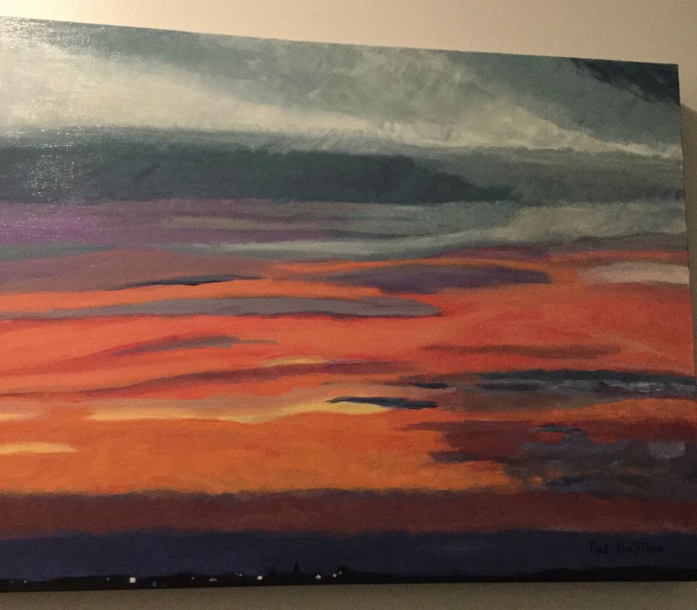 Florida Sunset is from 2019 and shows a colourful view from Ft. Lauderdale. Lots of orange and blues.