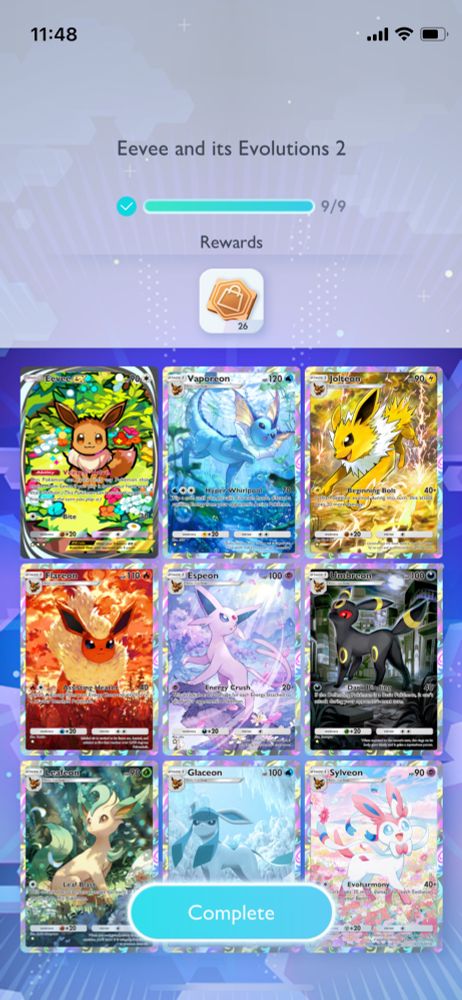 immersive Eevee ex, along with full art vaporeon, jolteon, flareon, espeon, umbreon, leafeon, Glaceon, and Sylveon 