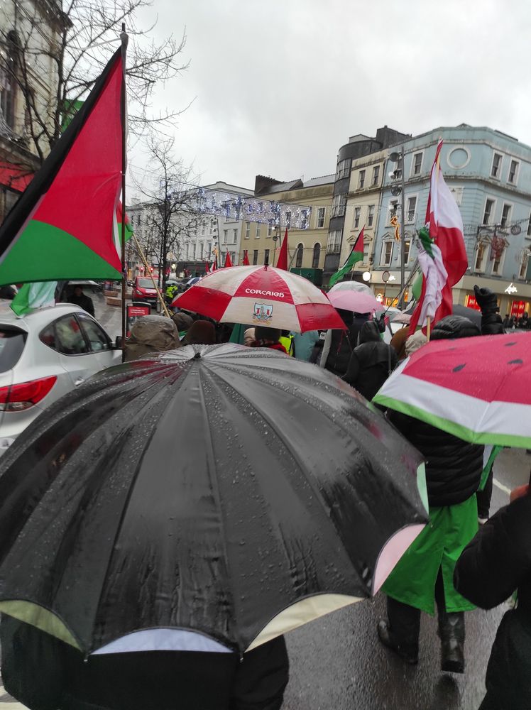 A very wet 65th weekly march through Cork city