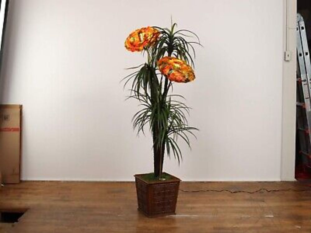 c.1960s Majestic Style Mid Century TIKI Planter Floor Lamp  | eBay