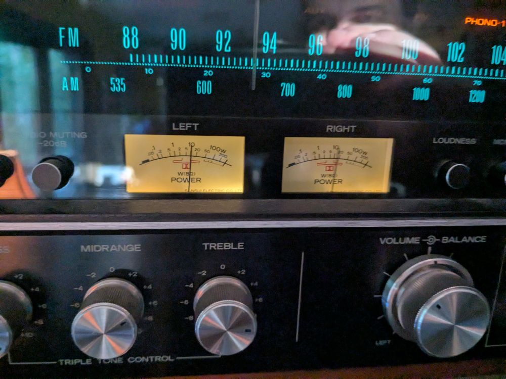 Sansui receiver logging 10+ WPC (pretty fuckin loud!)