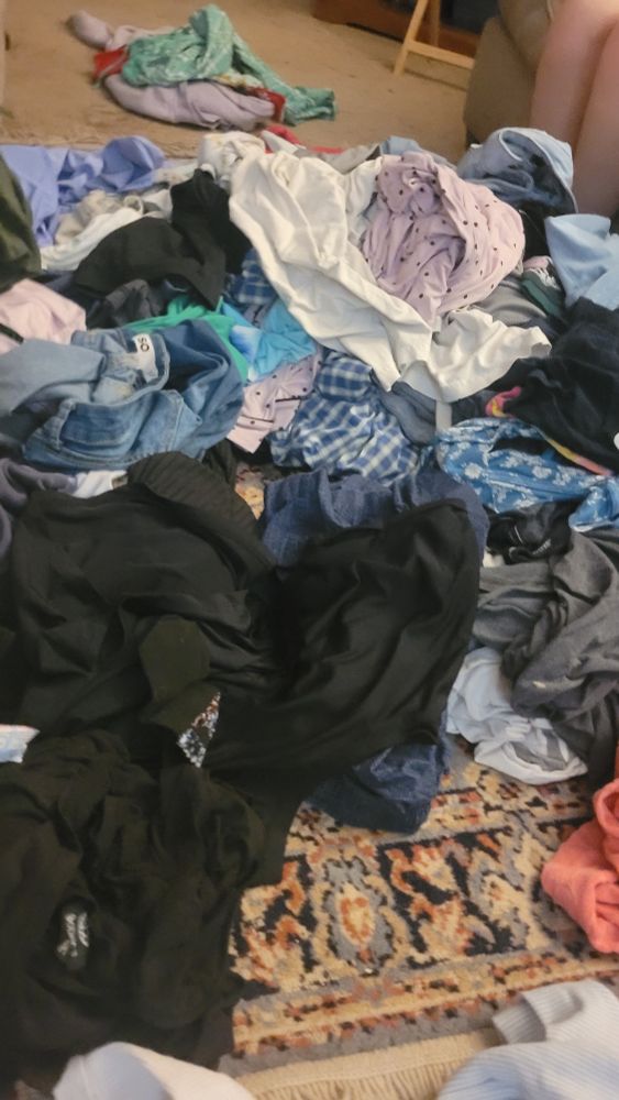 Pile of laundry. 