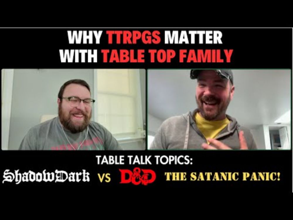 Table Talk With Table Top Family | D&D VS ShadowDark & the Satanic Panic