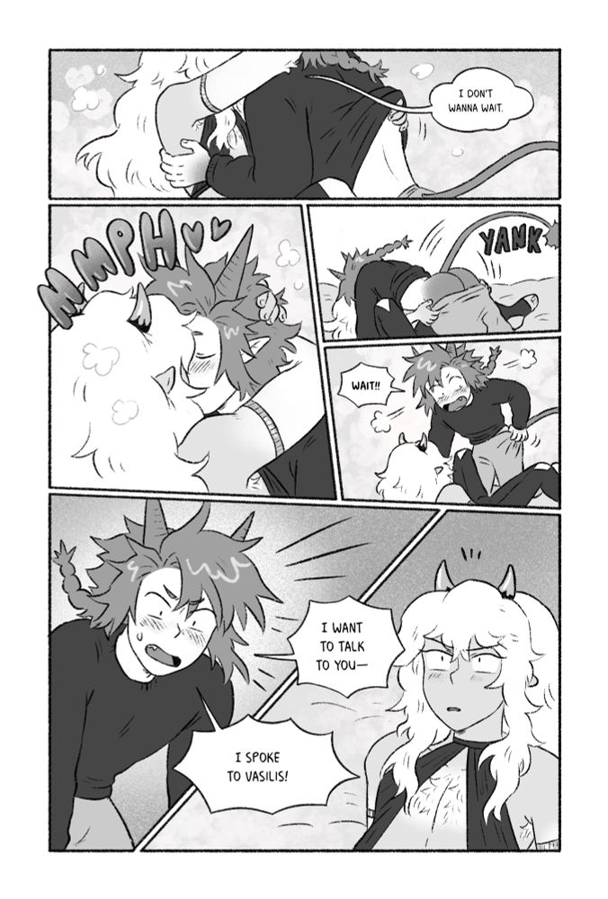 Sparks page of Philo and Pallas making out