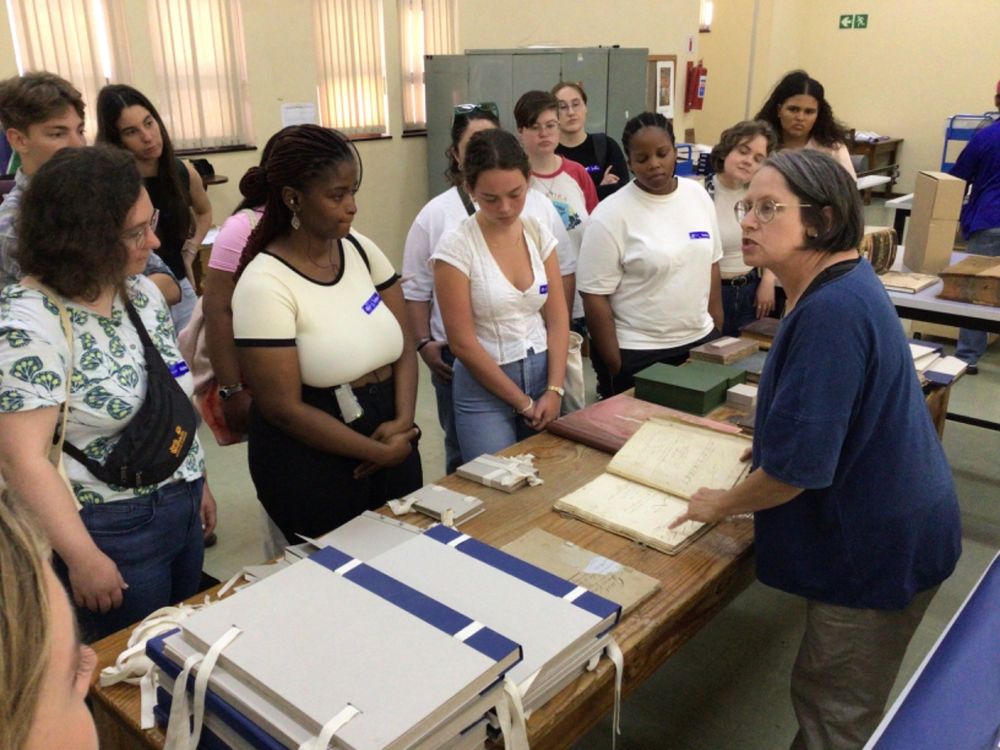 Students in the conservation section of the Cape Archives.