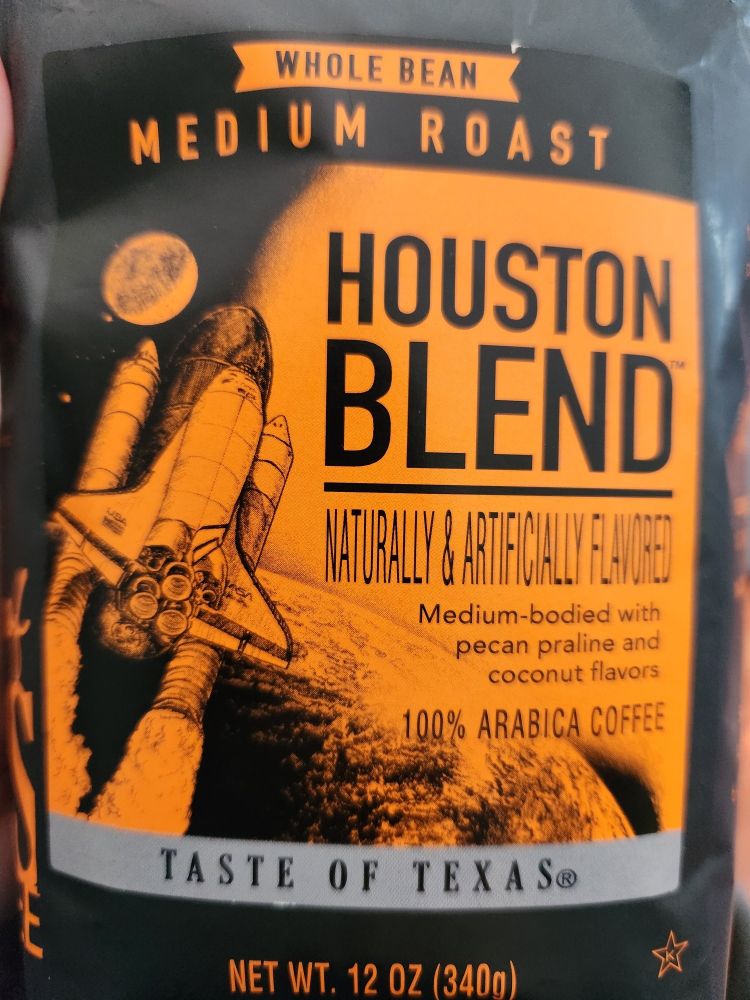 H.E.B. Taste of Texas Houston blend coffee bag.