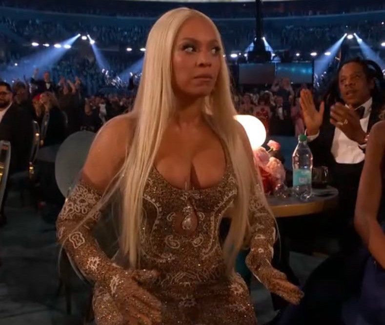 Beyoncé giving a shocked reaction