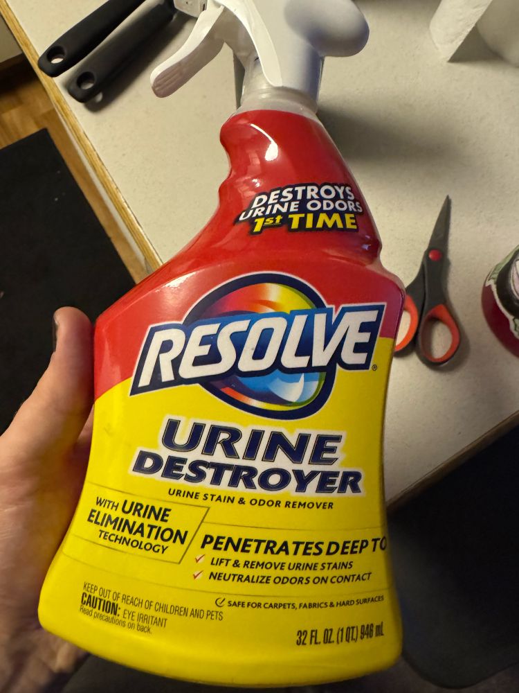bottle of RESOLVE
URINE DESTROYER