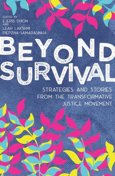 Beyond Survival Cover that depicts the titles with colored leaves on the bottom.