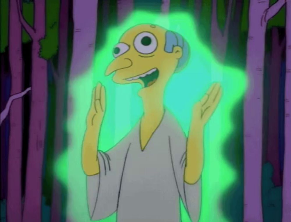 a cartoon character is surrounded by glowing green energy