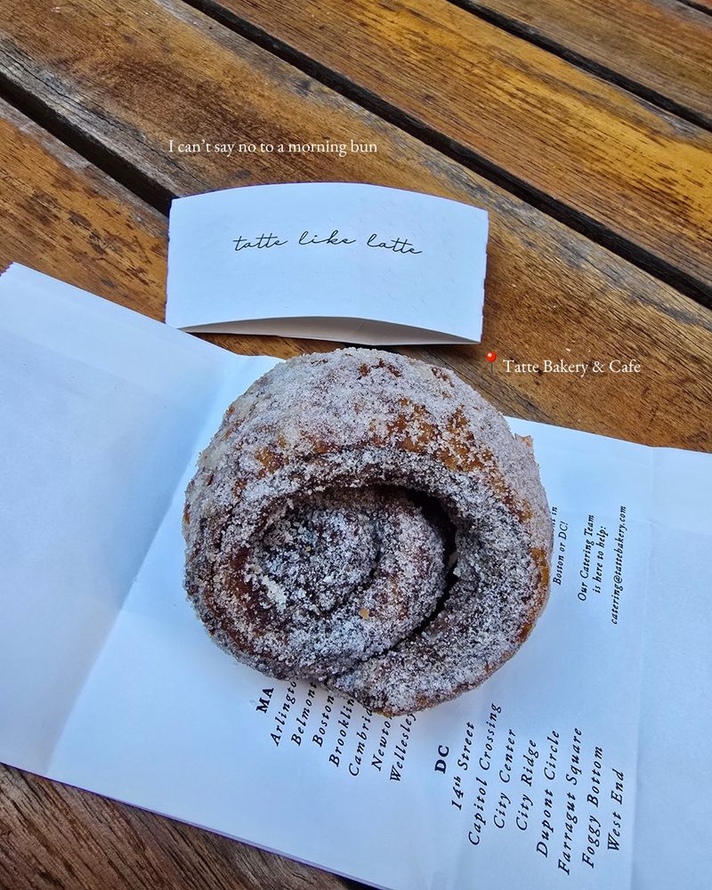 A cinnamon sugar coated pastry from Tatte Bakery & Cafe in Boston. I can't say no to a morning bun. 