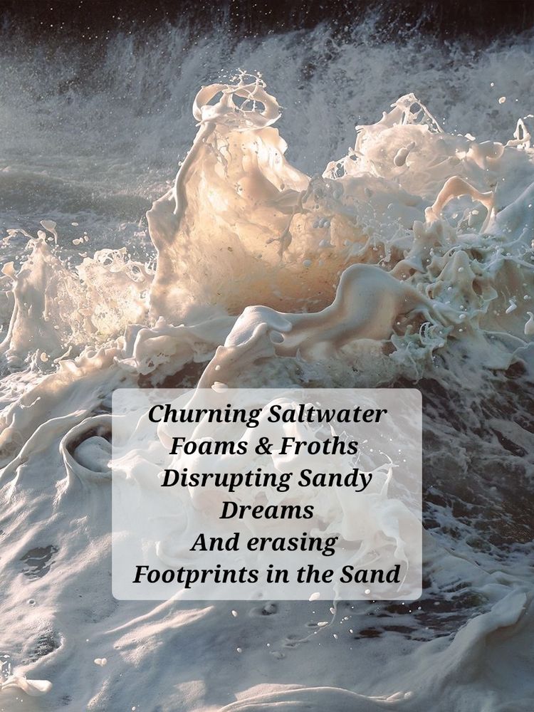 Churning ocean water