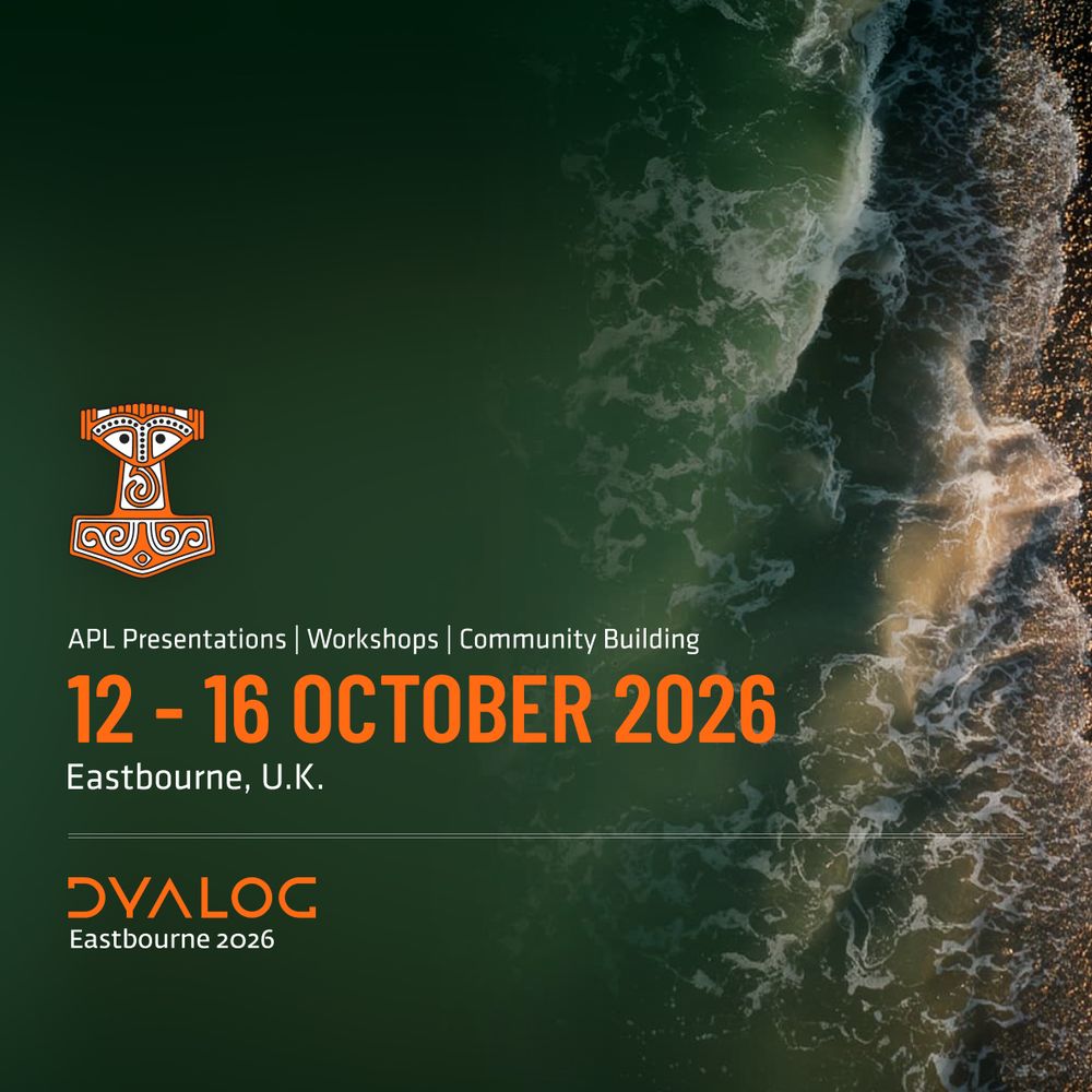 Dyalog '26 - 12 - 16 October, Eastbourne UK