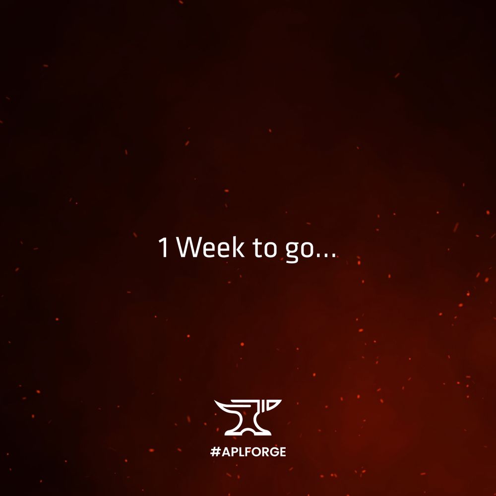 1 Week to go... #APLForge