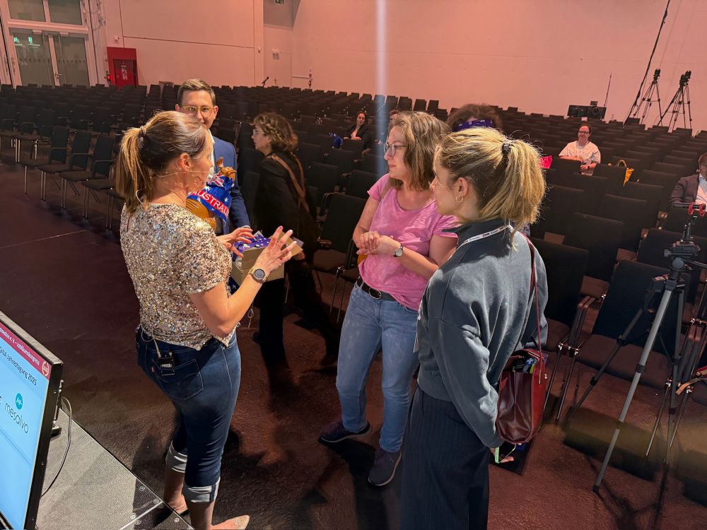 Nat chatting to delegates at #DGINA2025 after the talk