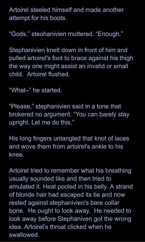 Rough draft of the next chapter of shun the light (stephanivien x artoirel)