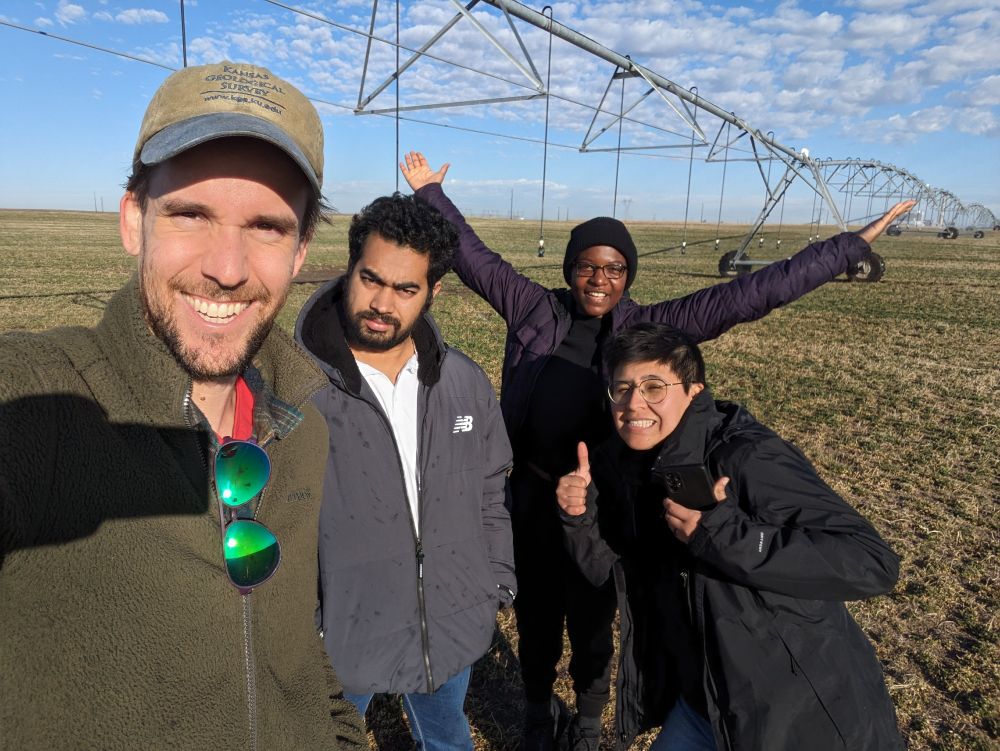 KGS Geohydro team enjoying the groundwater and agriculture from Western Kansas