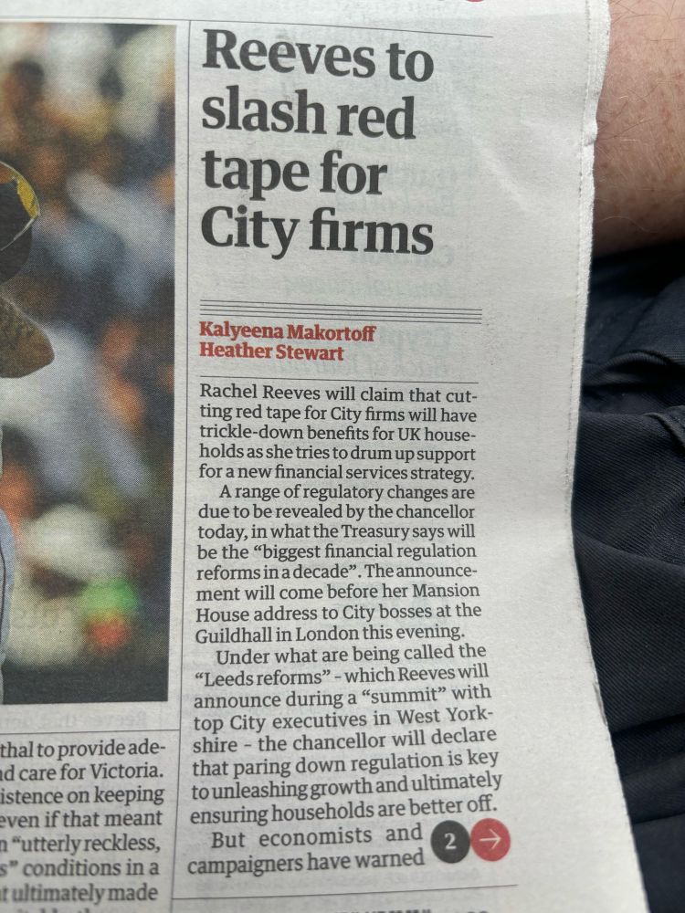 "Reeves to slash red tape for city firms"