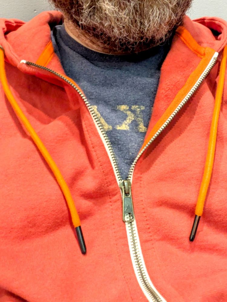 American Giant light red hoodie