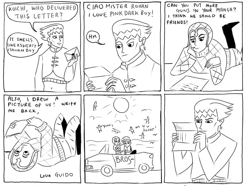 hark! a vagrant parody featuring mista and rohan from jjba