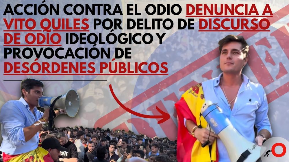 Desde ACO hemos presentado una denuncia contra Vito Quiles como instigador de los actos vandálicos y el hostigamiento al profesorado universitario de la Universidad Complutense de Madrid a raíz de las concentraciones no autorizadas organizadas y protagonizadas por el agitador de extrema derecha.

Además, hemos denunciado al 'influencer' ultra por otro posible delito de incitación al odio y la violencia por motivos ideológicos durante los discursos que pronunció en los distintos actos que celebró sin permiso, tanto en la UCM como en otras universidades del país.