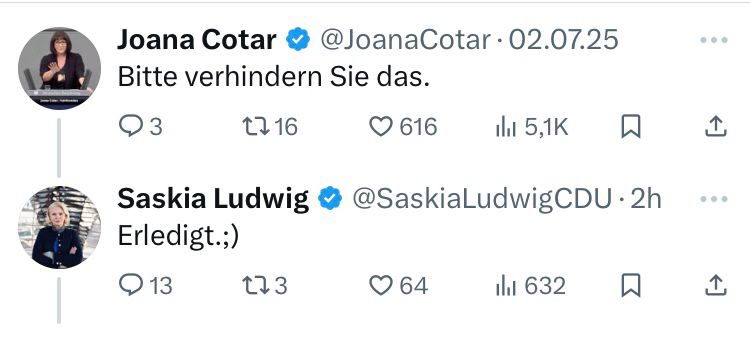 X-Dialog von Joana Cotar und Saskia Ludwig 