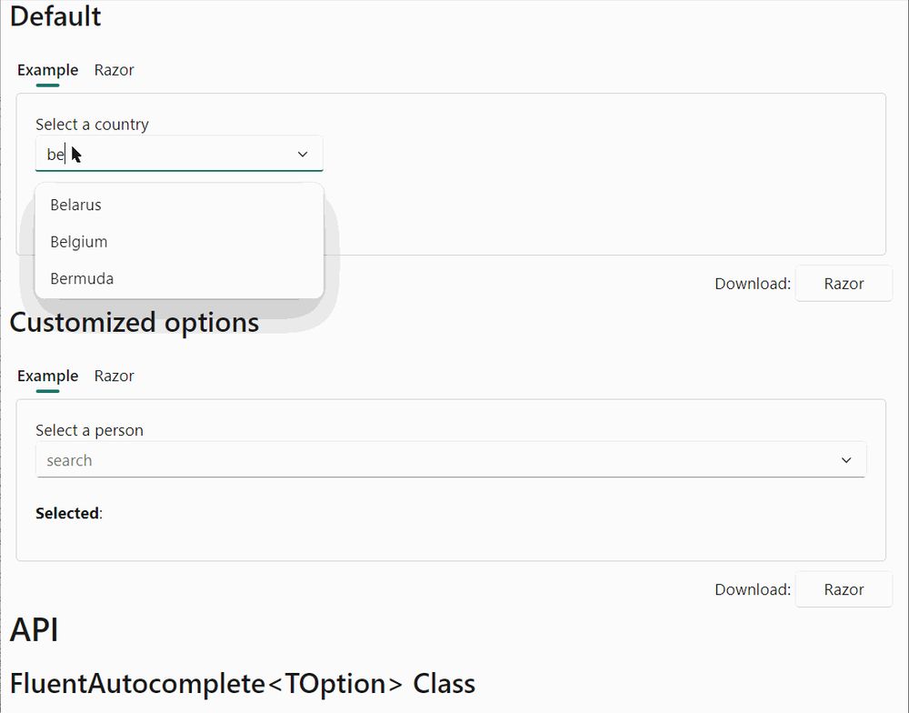 New Autocomplete and Persona components