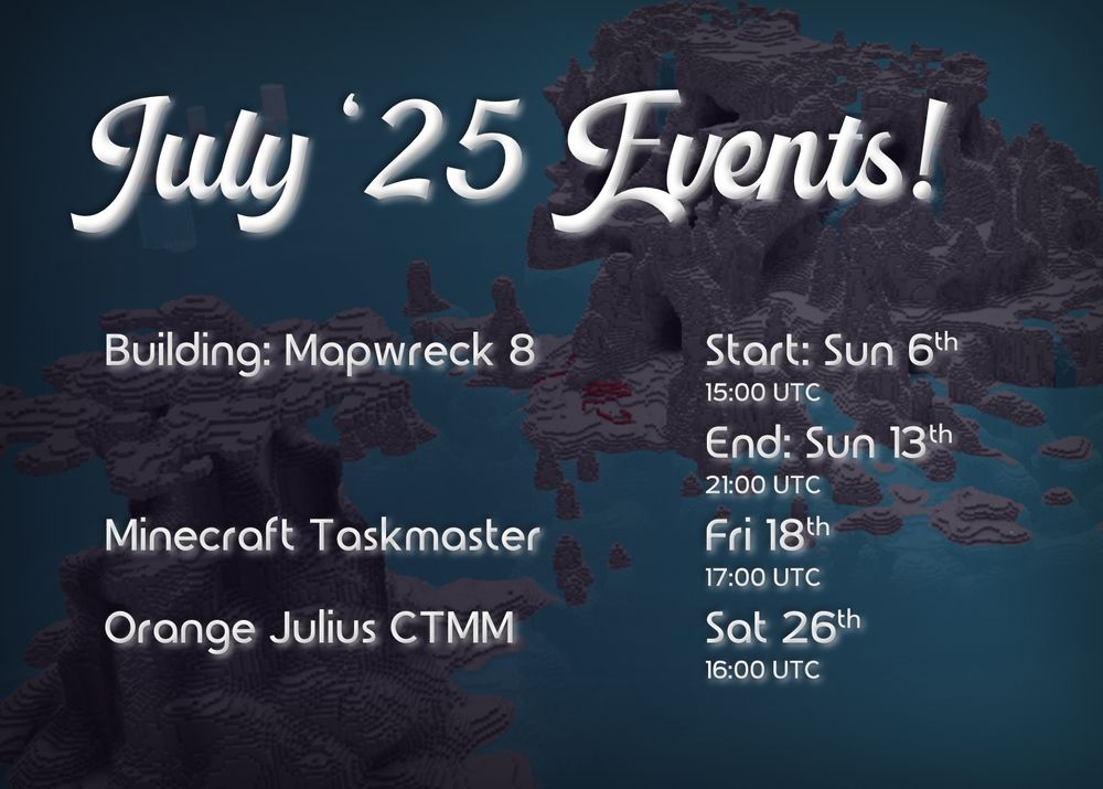 Upcoming community Map Making events in the CTMC