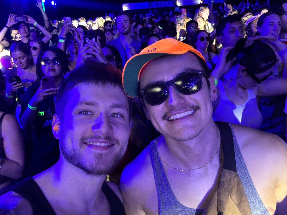 us at a concert