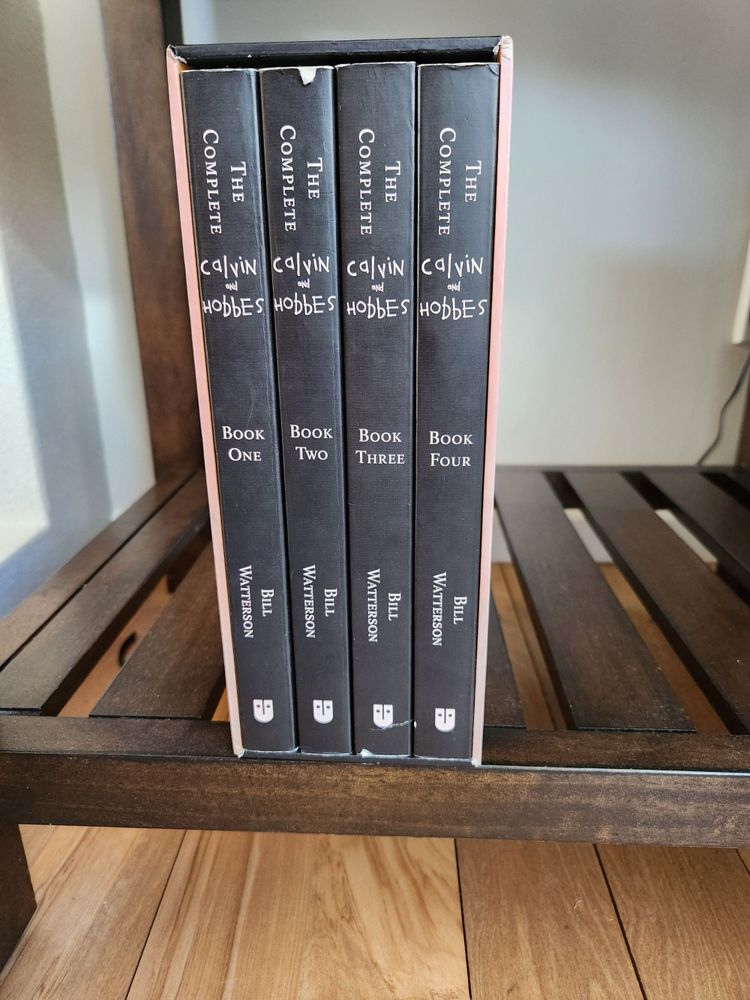A set of Calvin and Hobbes books.