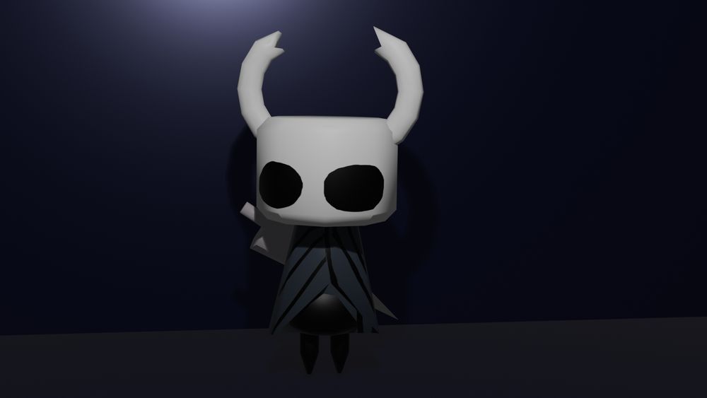 3D model of The Knight from Hollow Knight 