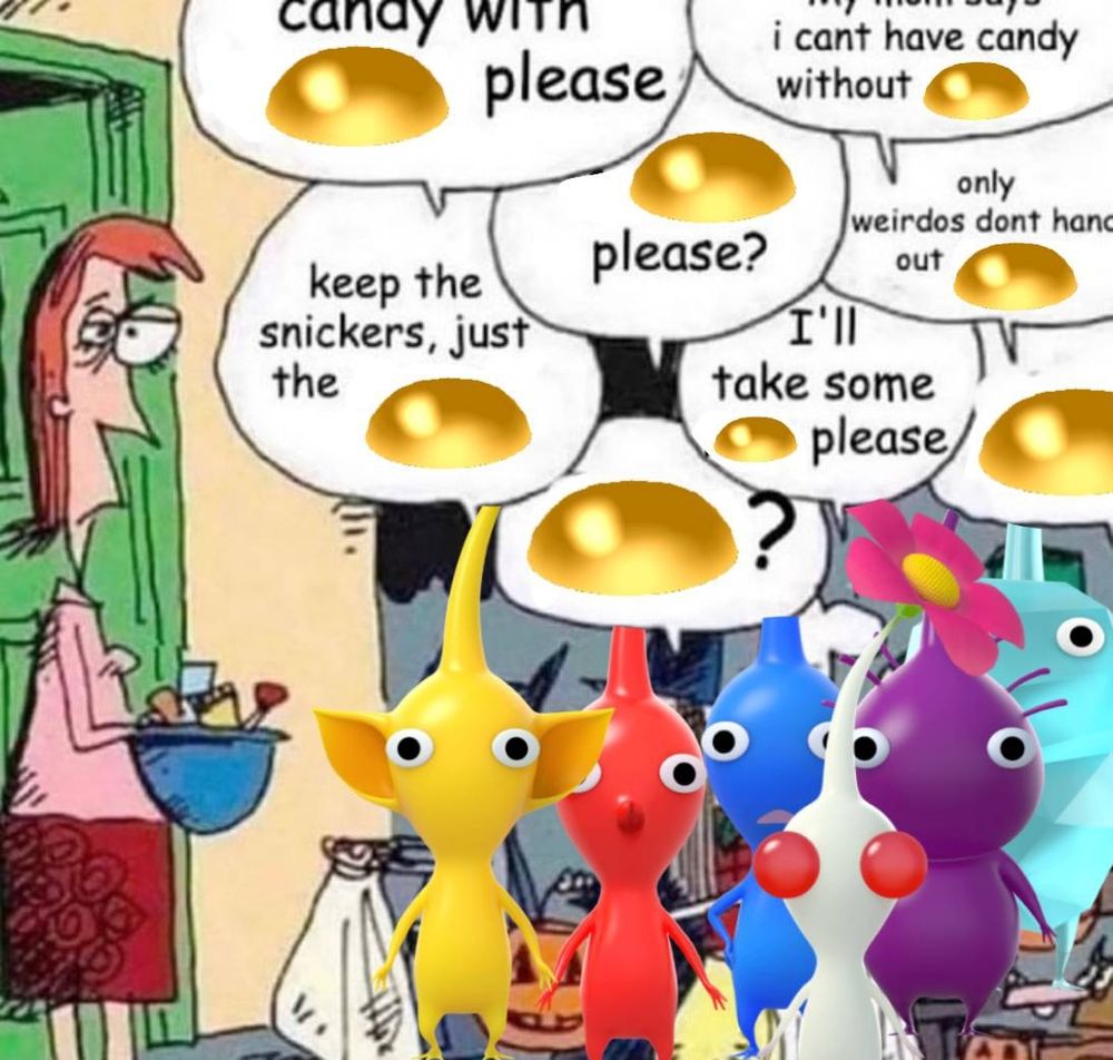 Some edit over a boomer comic (I think) but with Pikmin and nectar instead
