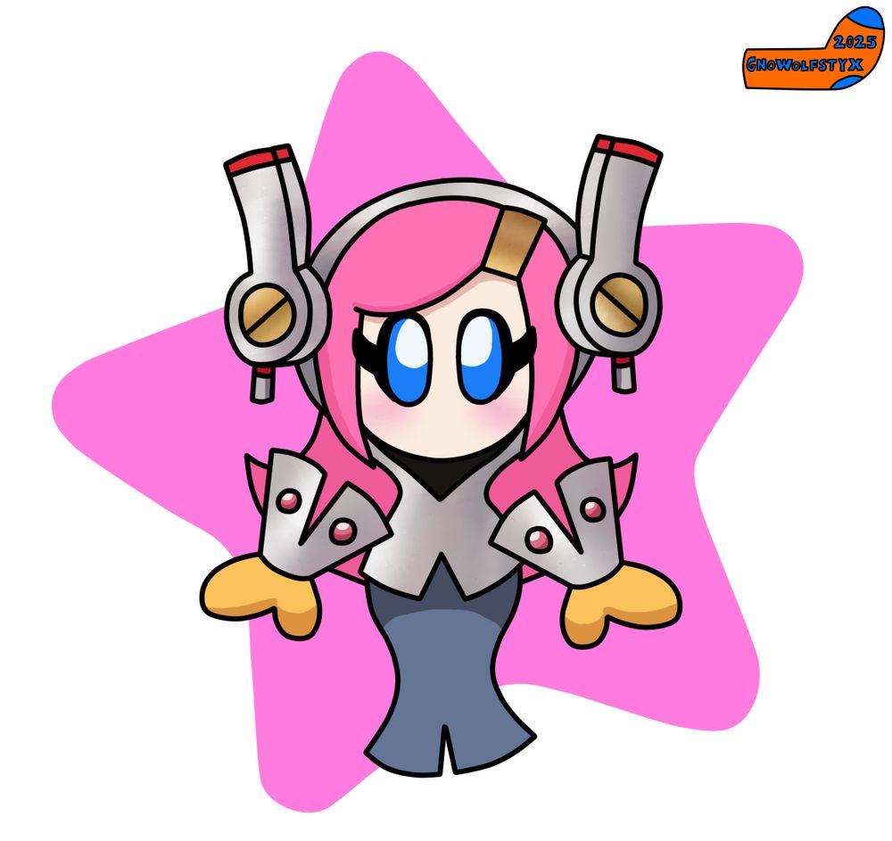 One of her headphones has different shading now