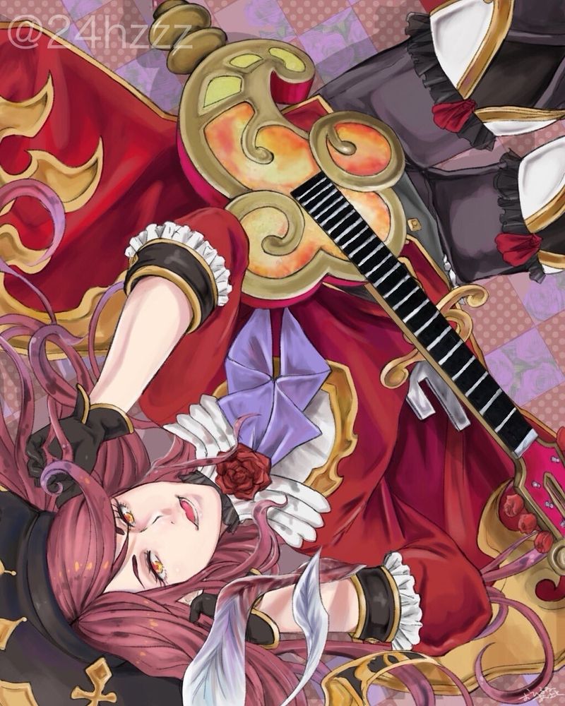 グランブルーファンタジー
アオイドス
※ギターの形状はバトル中のもので描きました。