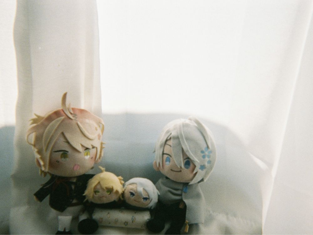 写ルンですで撮影したわんぱくの長義と南泉くん＆もちの長義と南泉くん