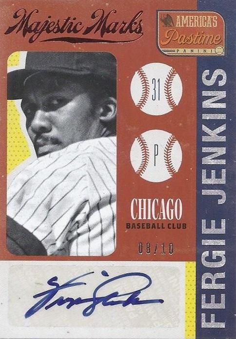 2013 Panini America's Pastime - Majestic Marks Red auto of Ferguson Jenkins /10.