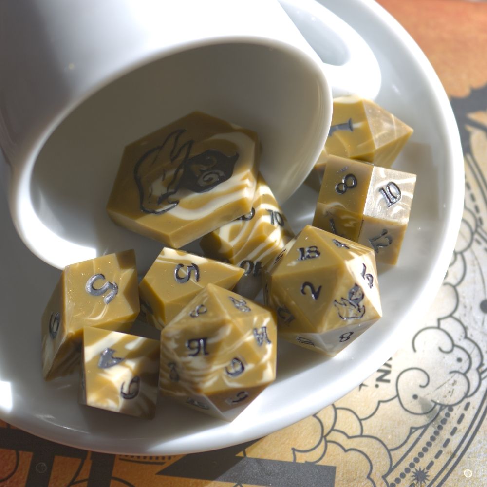 Cappuccino inspired dice