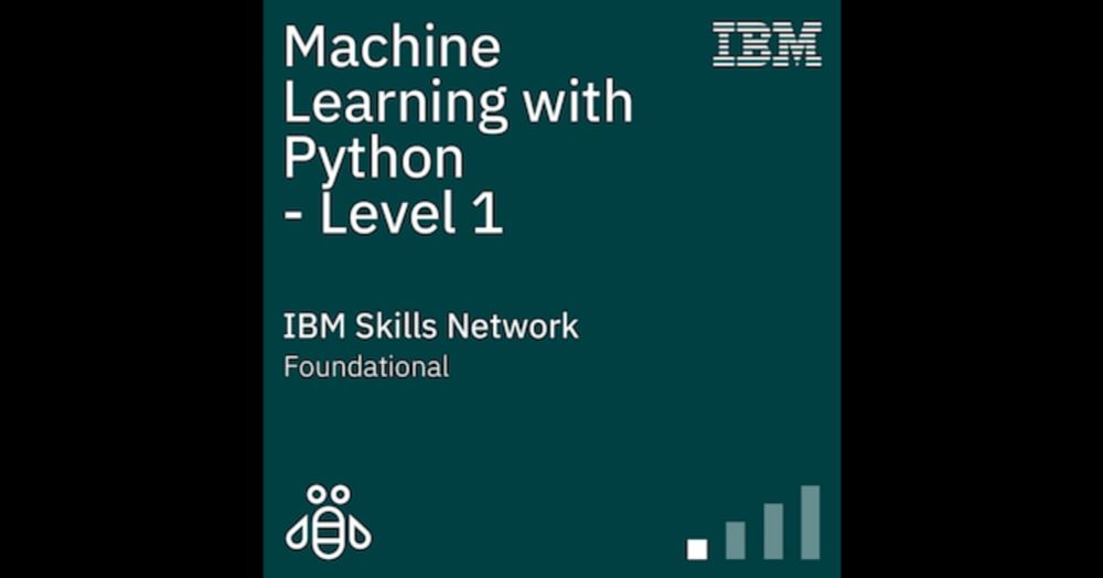 Machine Learning with Python - Level 1 was issued by IBM to Vladimir Mikhalev.