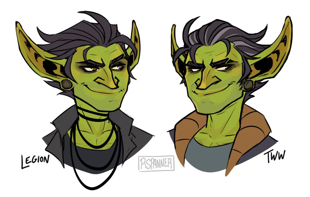 Left: Enzo as he appeared in Legion
Right: Enzo as he appears in TWW