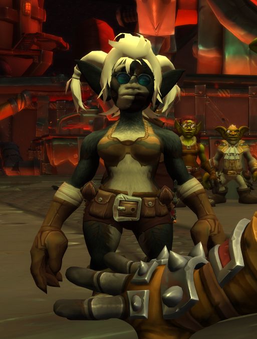 A goblin with a worgen texture.